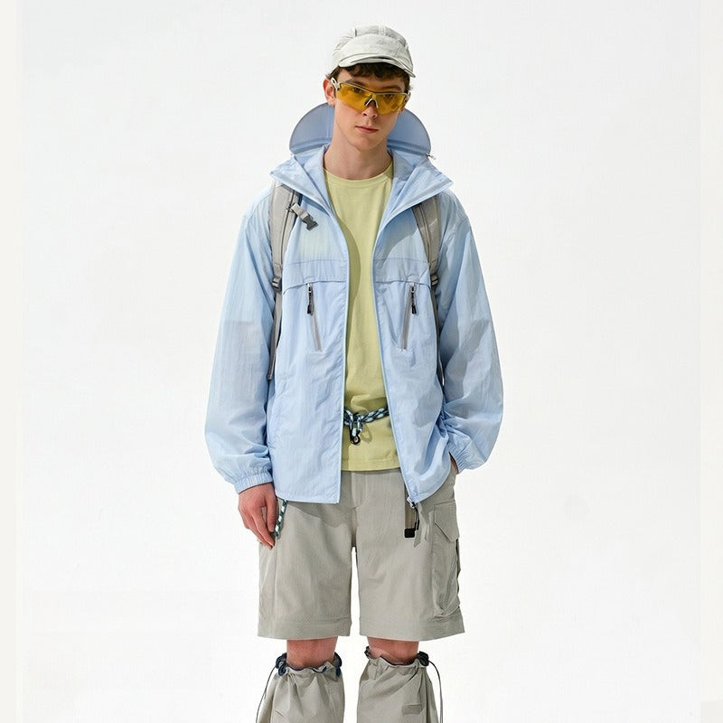 Unisex Lightweight Sun‑Proof Jacket, Men Women Summer Breathable Loose Outdoor Outerwear
