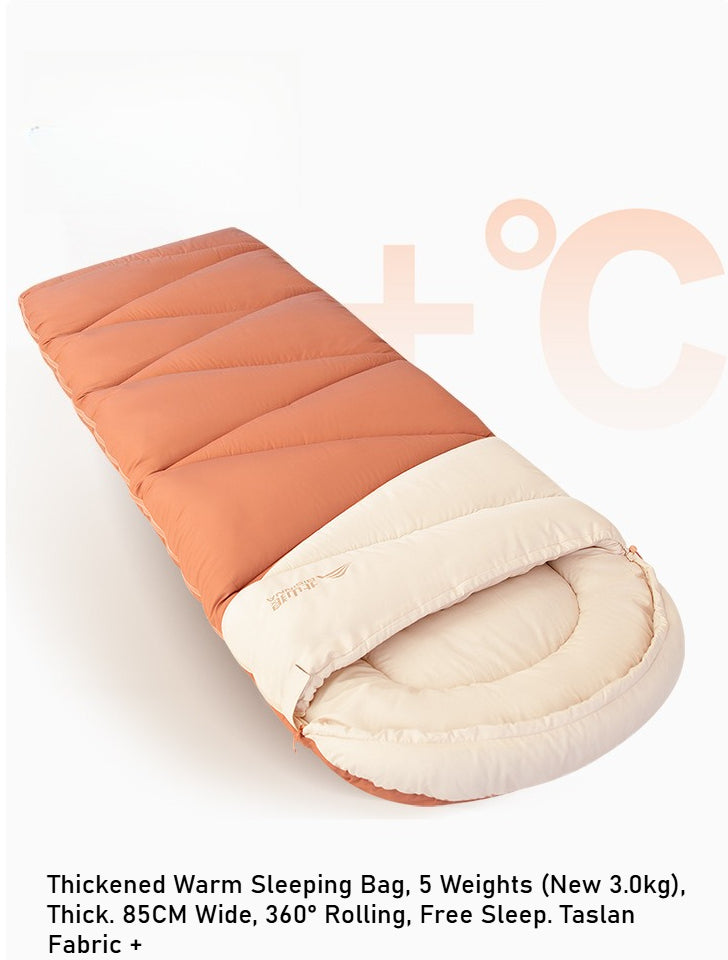 Adult Thickened Sleeping Bag - Outdoor Camping Travel Office Portable Cold-Resistant