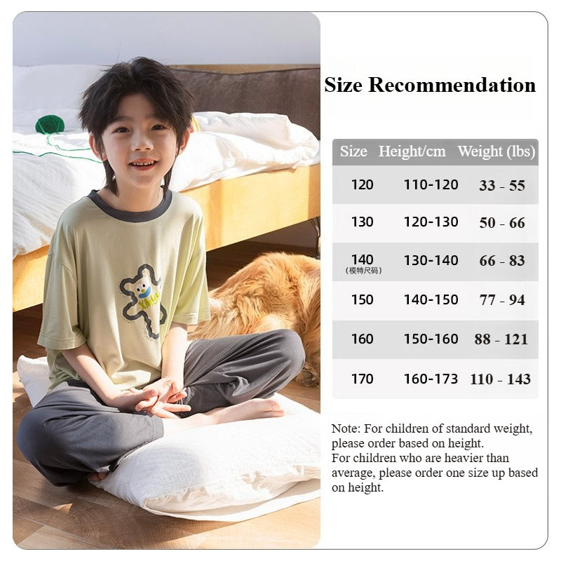 Kids Modal Pajamas, Summer Loungewear