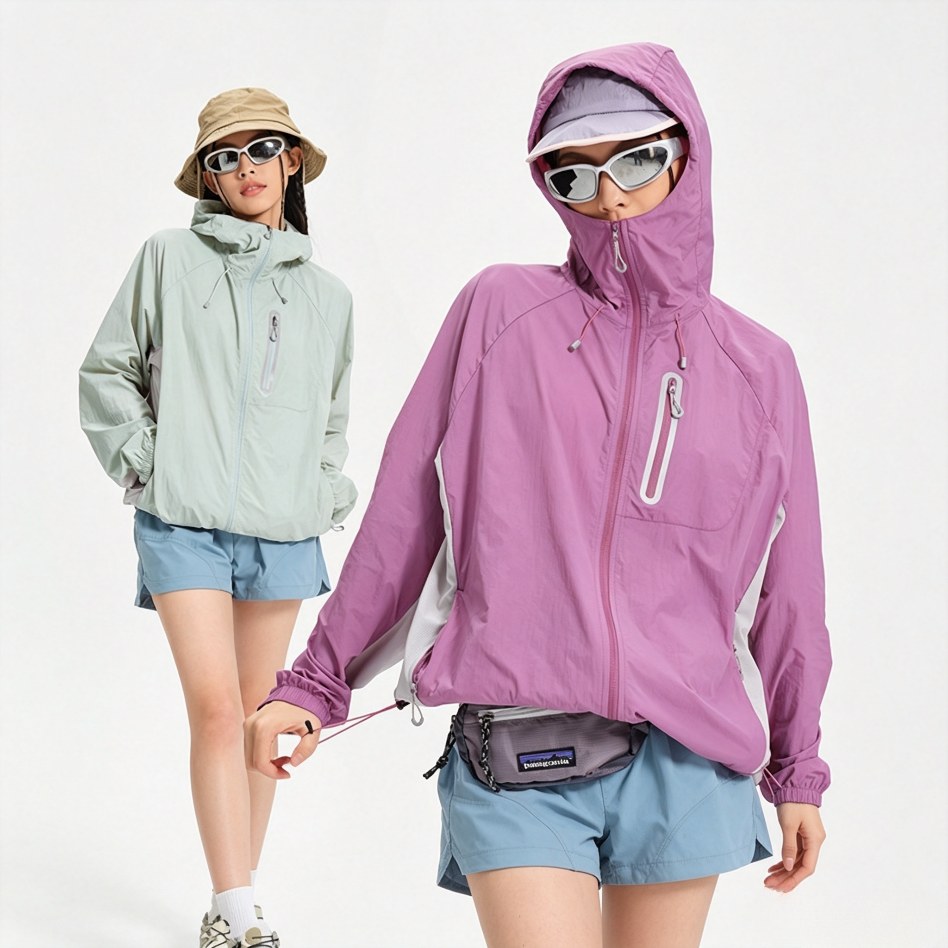 UPF100+ Lightweight Packable Sun Protection Jacket, Cool Breathable Outdoor Skin Coat