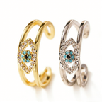 Diamond-Set Evil Eye Ring