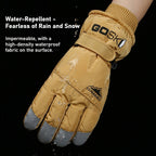 Ski gloves for men and women with fleece thickened in winter, outdoor cold protection and warmth, windproof waterproof touch screen couple cycling gloves