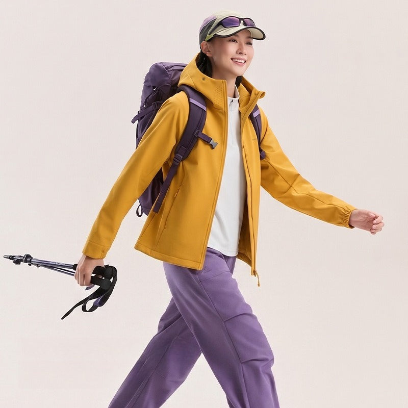 Kailor Softshell Jacket, Men Women Hooded Waterproof Stretch Warm Outdoor Hiking Casual Coat