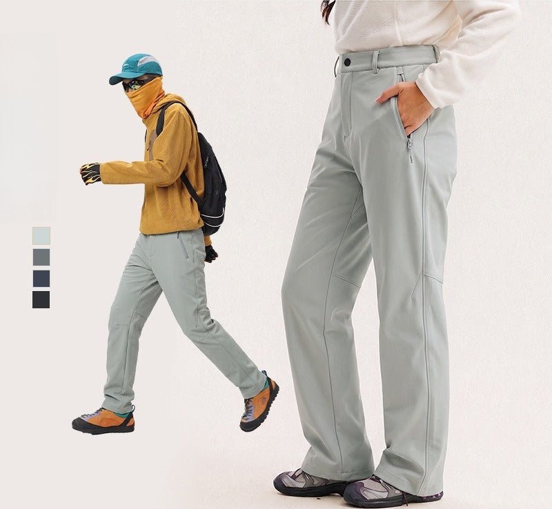 Waterproof Windproof Fleece Lined Softshell Hiking Pants Men