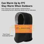 Winter fleece integrated warm hood, thickened cold-proof cycling ski mask