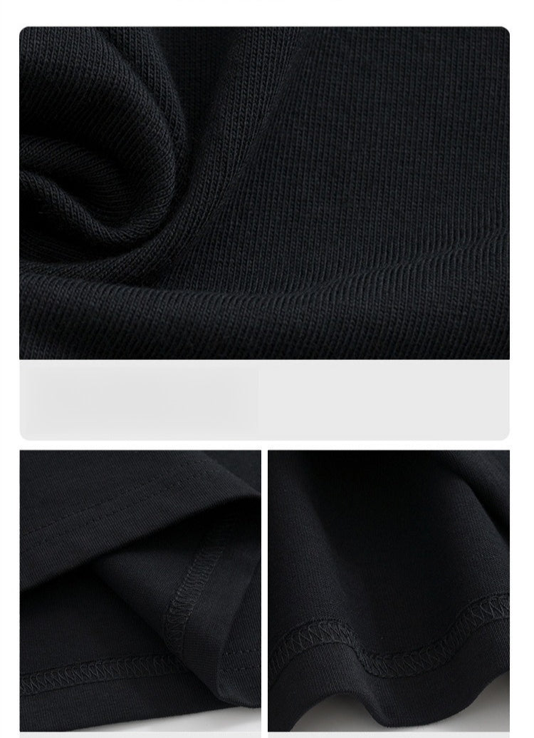 2025 New Heavy Cotton T-Shirt | 230g Combed Cotton Front Shoulder Crew Neck Short Sleeve, Same Solid Color Casual T-Shirt for Men and Women