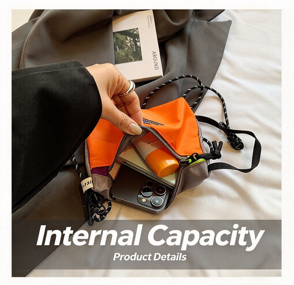 Patagonia Color Block 2L Crossbody Bag, Canvas Shoulder Sling Bag