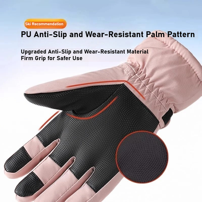 Thickened Winter Unisex Ski Gloves - Adult Hiking  E-Bike Use
