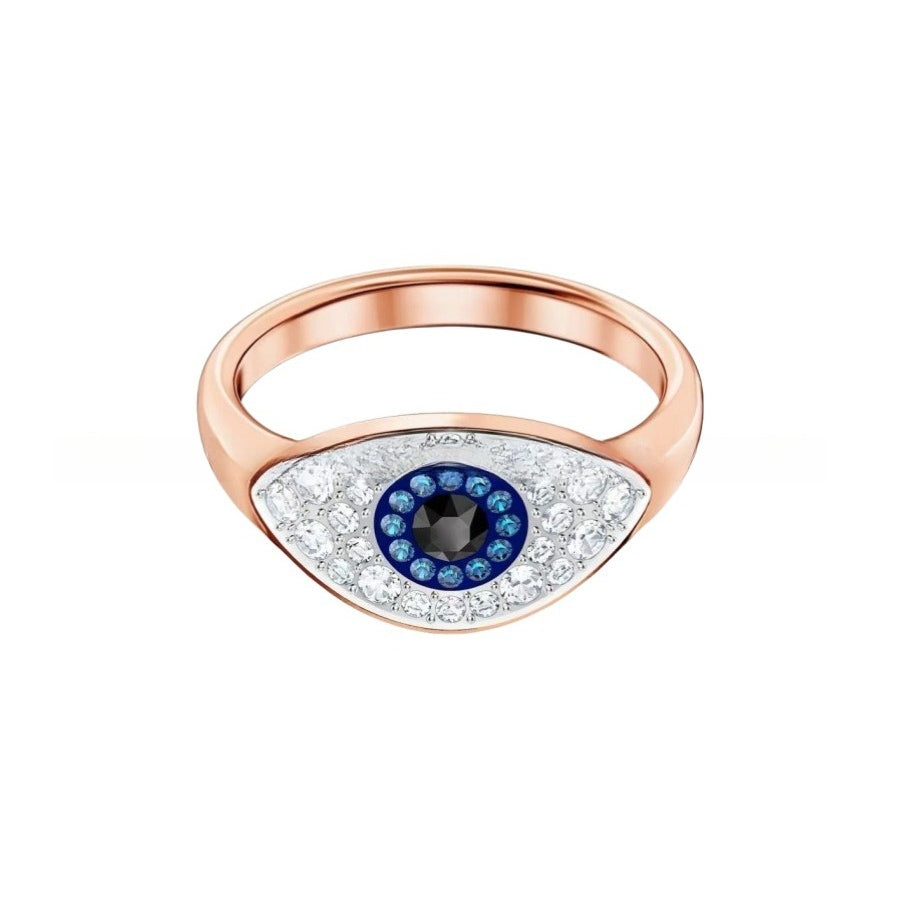 Evil Eye Pavé Crystal Ring