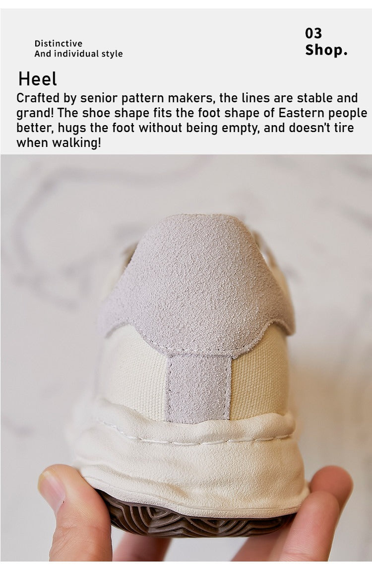 2025 summer new models, shell head dissolving shoes, genuine leather little white shoes, women's versatile casual trendy shoes