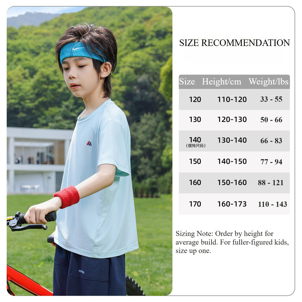 Boys UPF50+ Quick Dry Cool Touch Sports T-Shirt