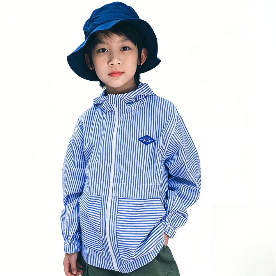 Mountain Style Blue Stripe Casual Jacket