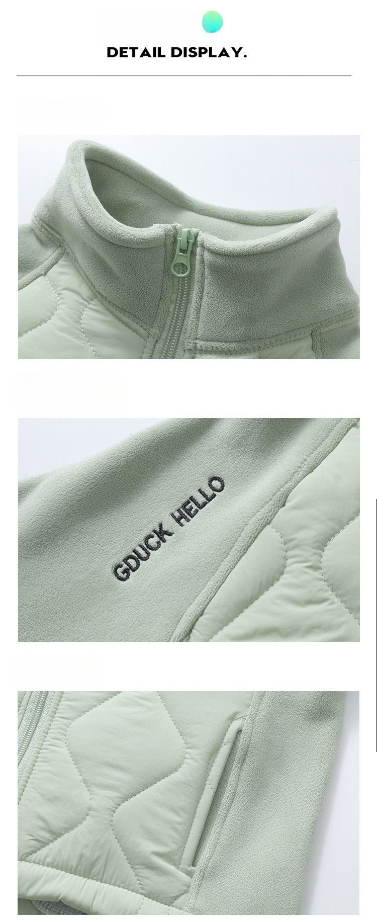 Small and medium-sized children's simple solid-color cotton clothes, boys' thickened wool liner high-necked zipper, green/pink/black warm children's clothing