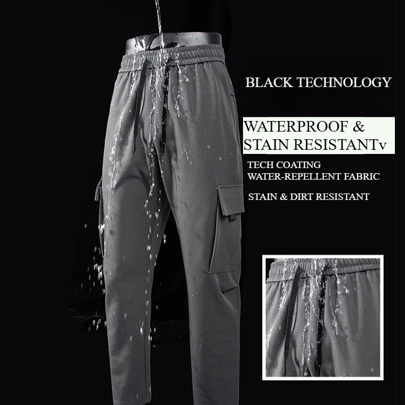 Men's Softshell Winter Cargo Pants Wind & Water Resistant Outdoor Hiking Trousers