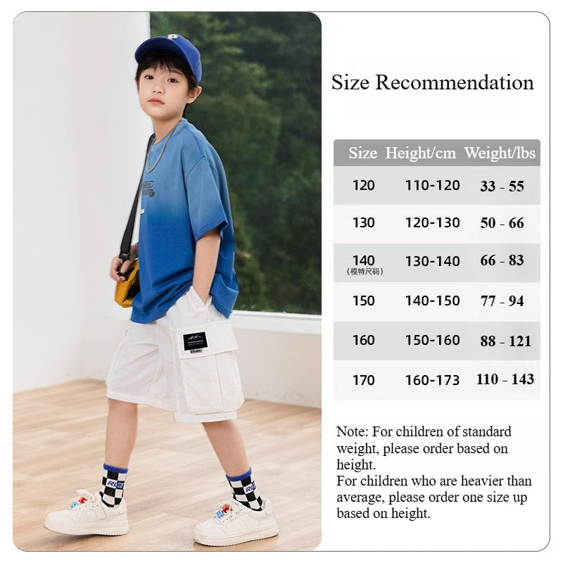 Boys' Washed Gradient T-Shirt Set