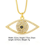 Evil Eye Necklace, Colorfast, Summer Oil-Drip Pendant