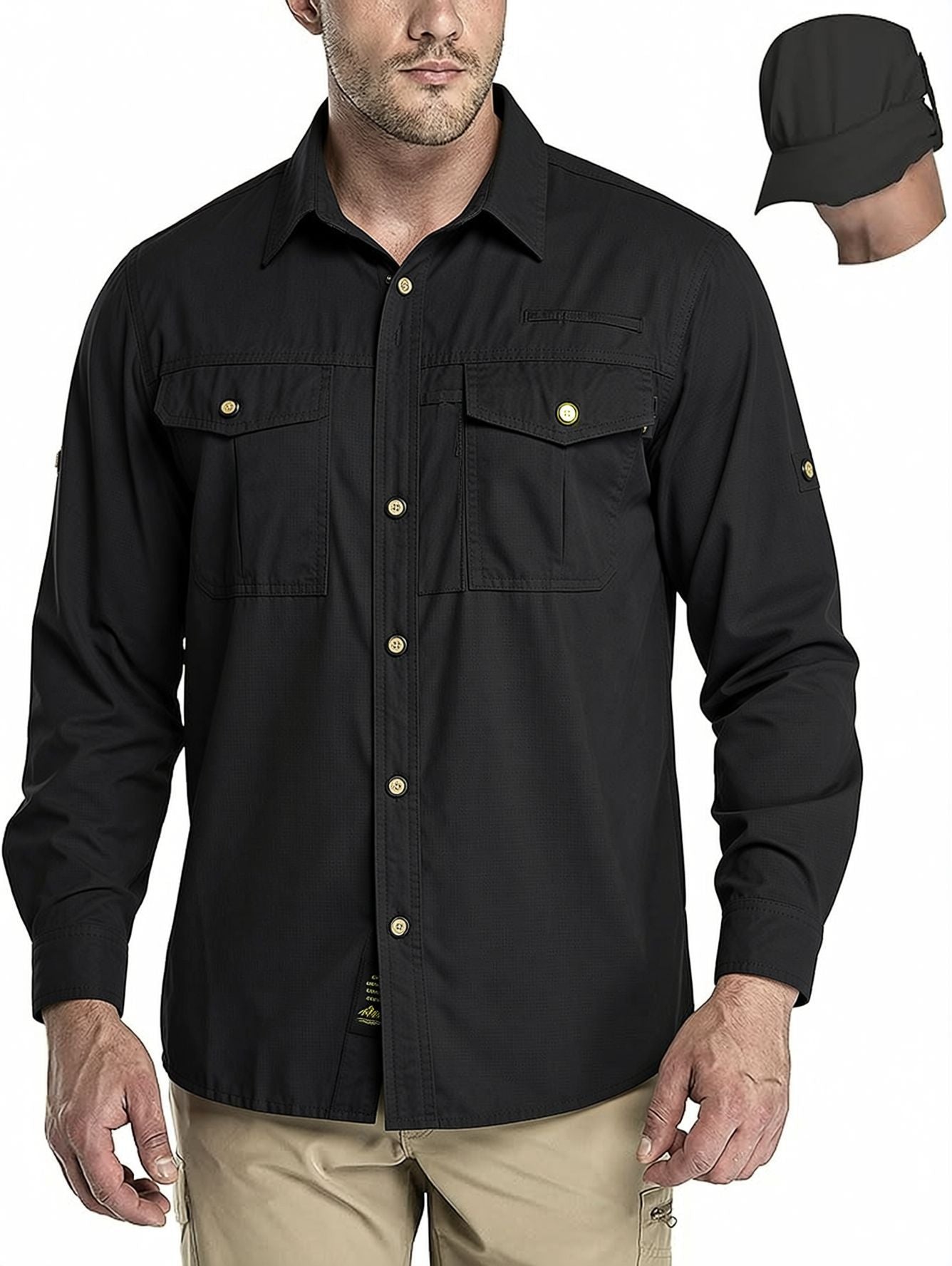 Outdoor Adventure Fishing Long-Sleeve Utility Shirt