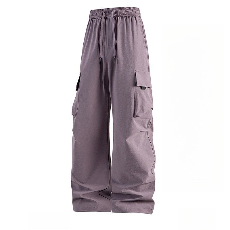 Unisex Wide‑Leg Cargo Pants, Fleece Lined Water Resistant Outdoor Loose Trousers, Customizable