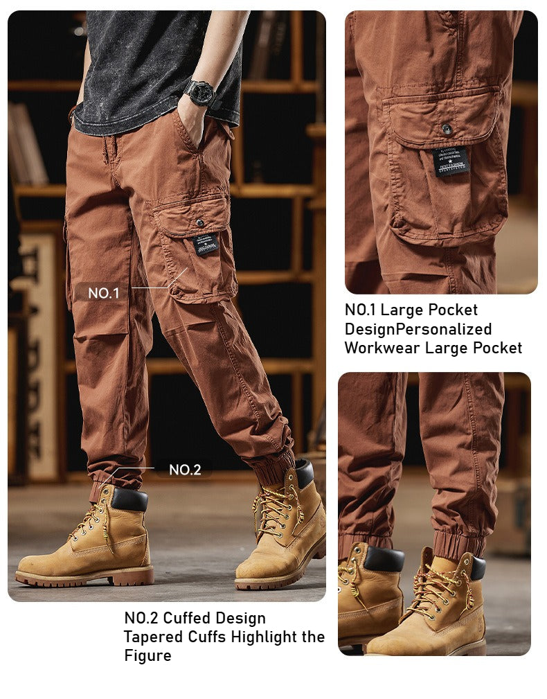 Men's Loose Straight-Leg Casual Pants - Sporty Casual Style for Autumn