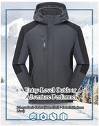 A Must-Have for Winter Outdoor Hiking! Unisex Couple’s 3-in-1 Shell Jacket, Thickened for Warmth, Balancing Casual Style and Trendiness, Youth-oriented Outerwear