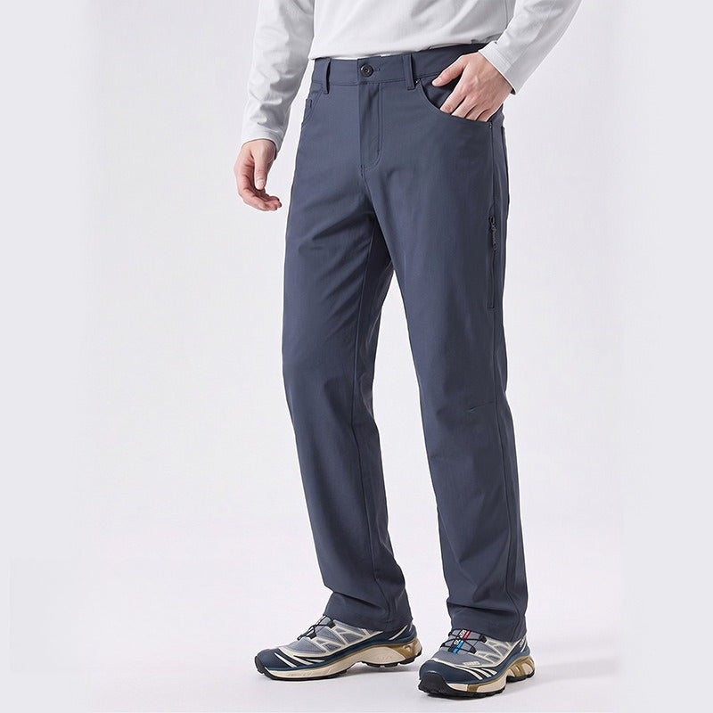 Men's Breathable Stretch Hiking Pants, Comfort Straight‑Leg Outdoor Casual Trousers