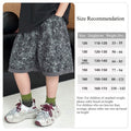 Boys Leopard Print Shorts, Summer Thin 5 Inch Pants for Big Kids