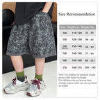 Boys Leopard Print Shorts, Summer Thin 5 Inch Pants for Big Kids