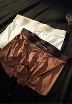 Cool feeling ice silk summer thin men's underwear large size boxer underwear men's