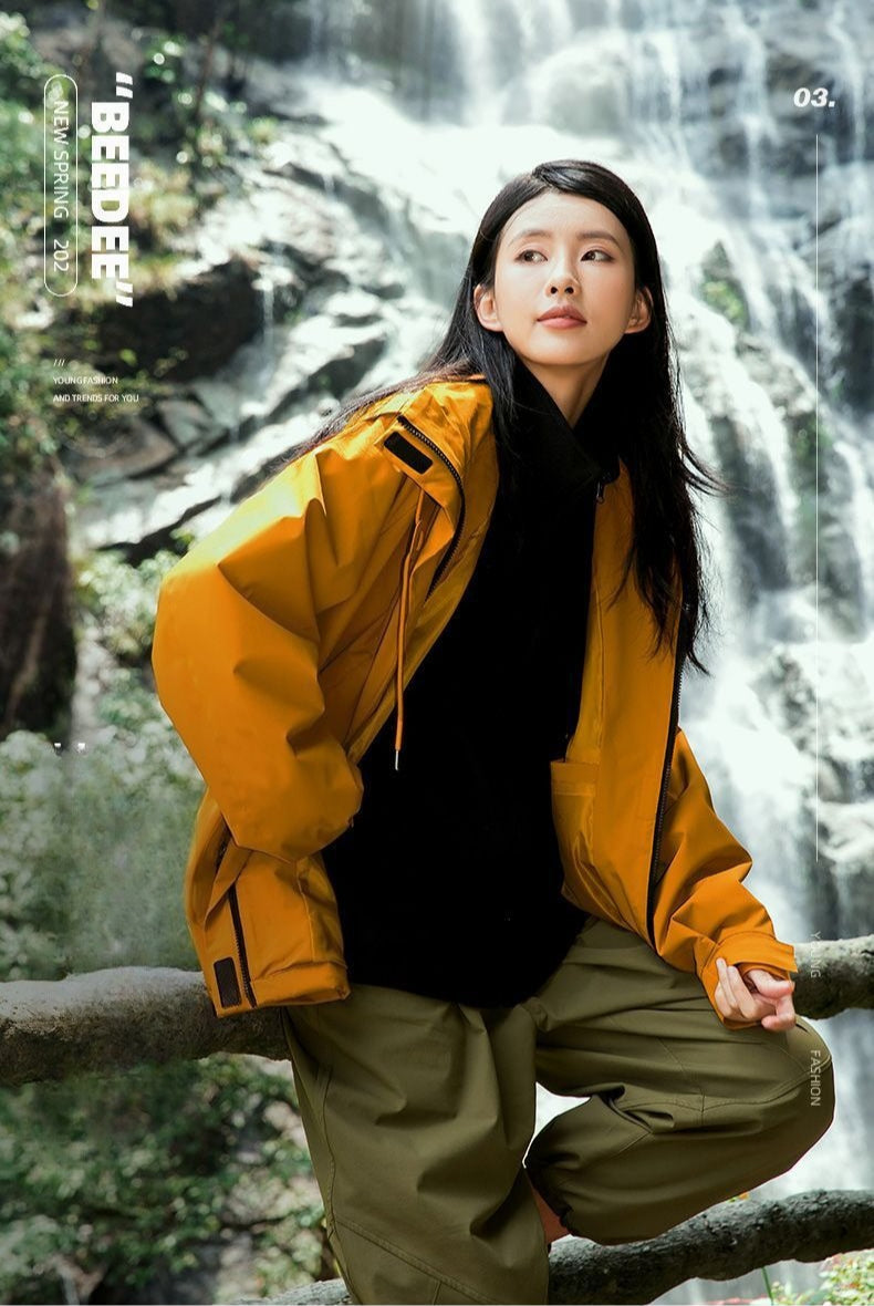 Three-in-one jacket women's outdoor mountaineering suit travel removable liner sports jacket