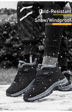 Winter Unisex Men's Snow Boots - Fleece-Lined Thickened Warm Mid-Calf High-Top