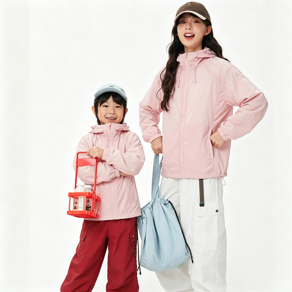 Wenhouu Family Sun Protection Jacket, Women Kids Summer Lightweight Breathable Outerwear