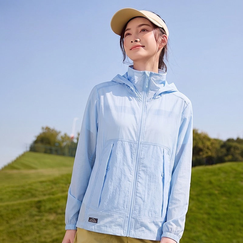 Unisex Ice Silk UPF50+ Sun Protection Jacket Lightweight Breathable Outdoor Anti‑UV Sun Shirt