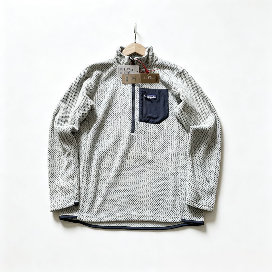 Patagonia Stand-Collar Half-Zip Sweatshirt with Pocket – Unisex Loose Wave-Cut Fit