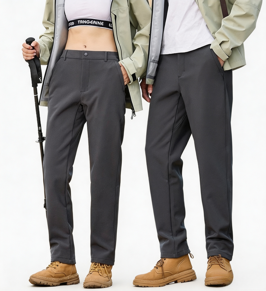Women Winter Softshell Pants, Fleece‑Lined Wind‑Resistant Hiking Trousers