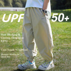 UPF 50+ Summer Boys' Lightweight, Cooling, Quick-Drying Athletic Pants