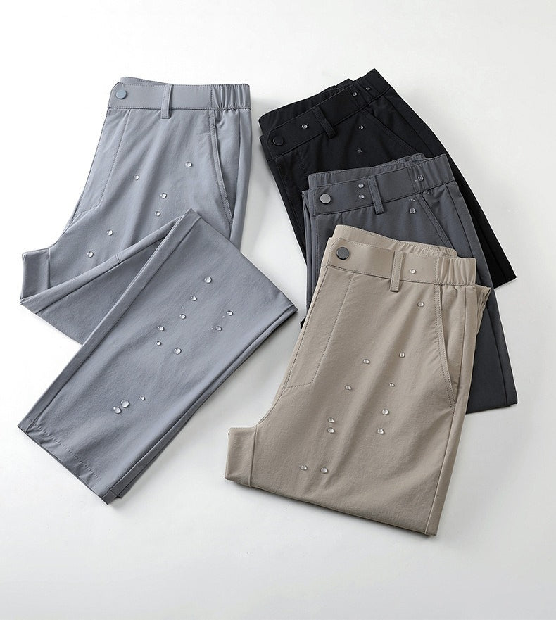 Men's Ice Silk Cool Touch Quick Dry Waterproof Outdoor Hiking Pants