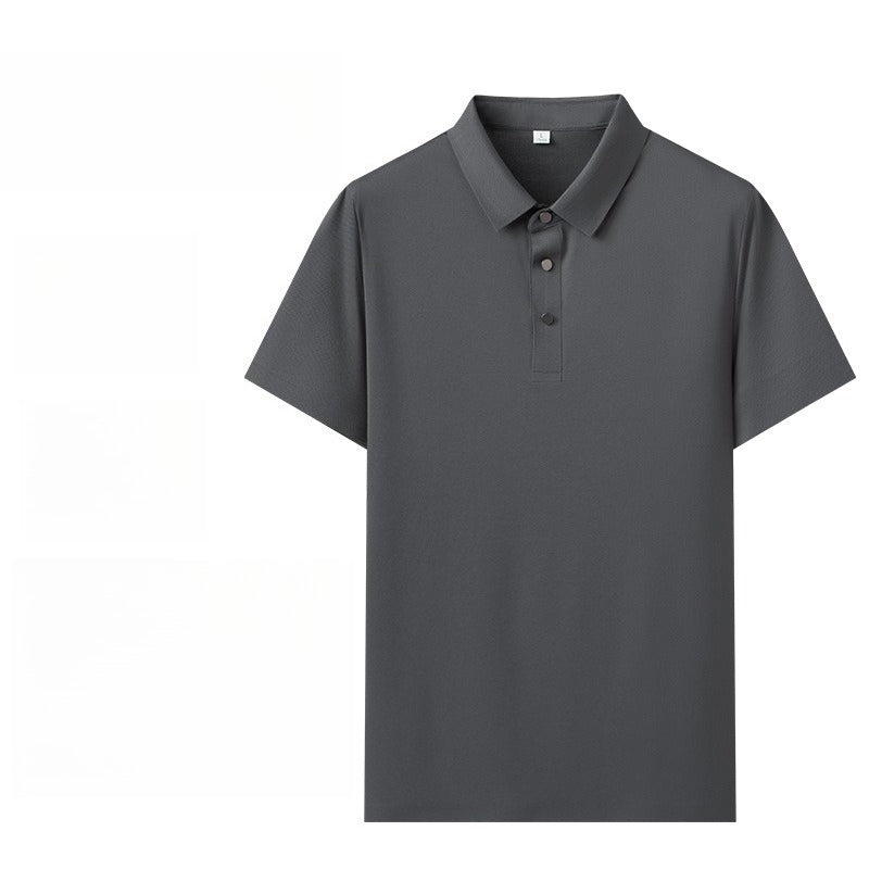 Men’s Summer Seamless Bonded Ice Silk Business Polo Shirt