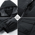 Daunenjacke für Paare mit 90 % weißen Entendaunen – Herren-Winterjacke im koreanischen Stil, mit Kapuze, dick gefüttert und warm