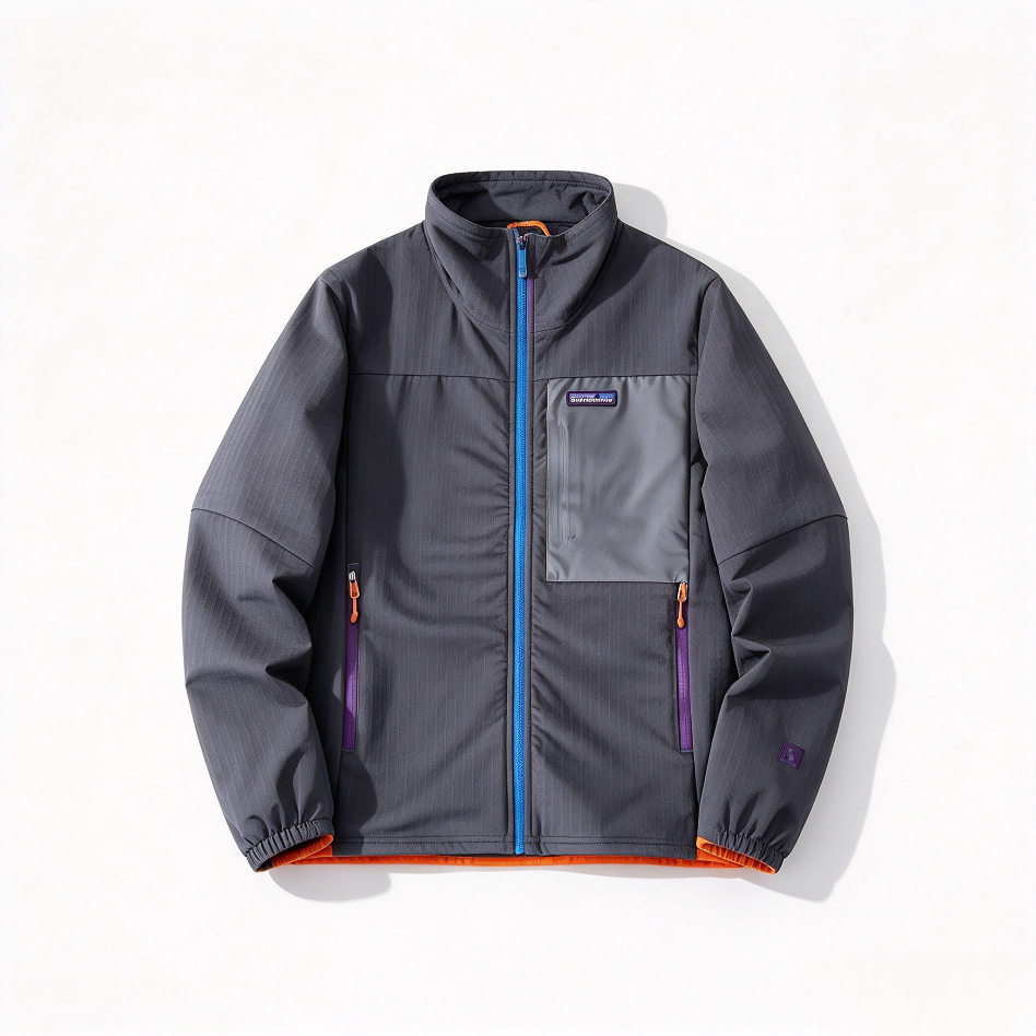Patagonia R2 TechFace Fleece Softshell Jacket with Stand Collar