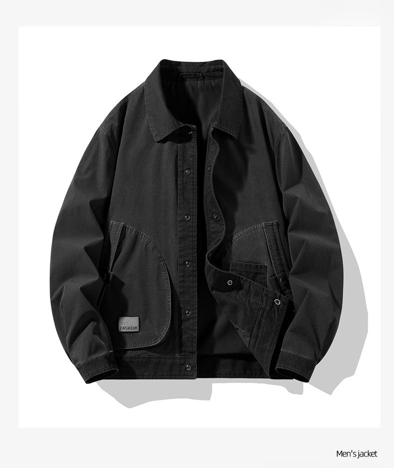 Spring and autumn casual men's jacket jacket fashion youth Japanese holiday two trendy men fashion versatile coat men