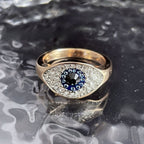 Evil Eye Pavé Crystal Ring