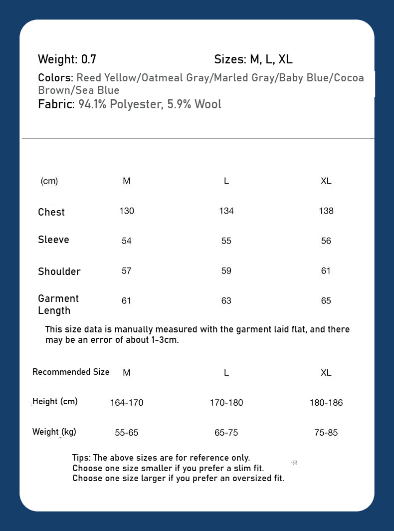 Lazy and relaxed! Jiezhan semi-zipper turtleneck sweater 2025 winter old money style retro street men's clothing