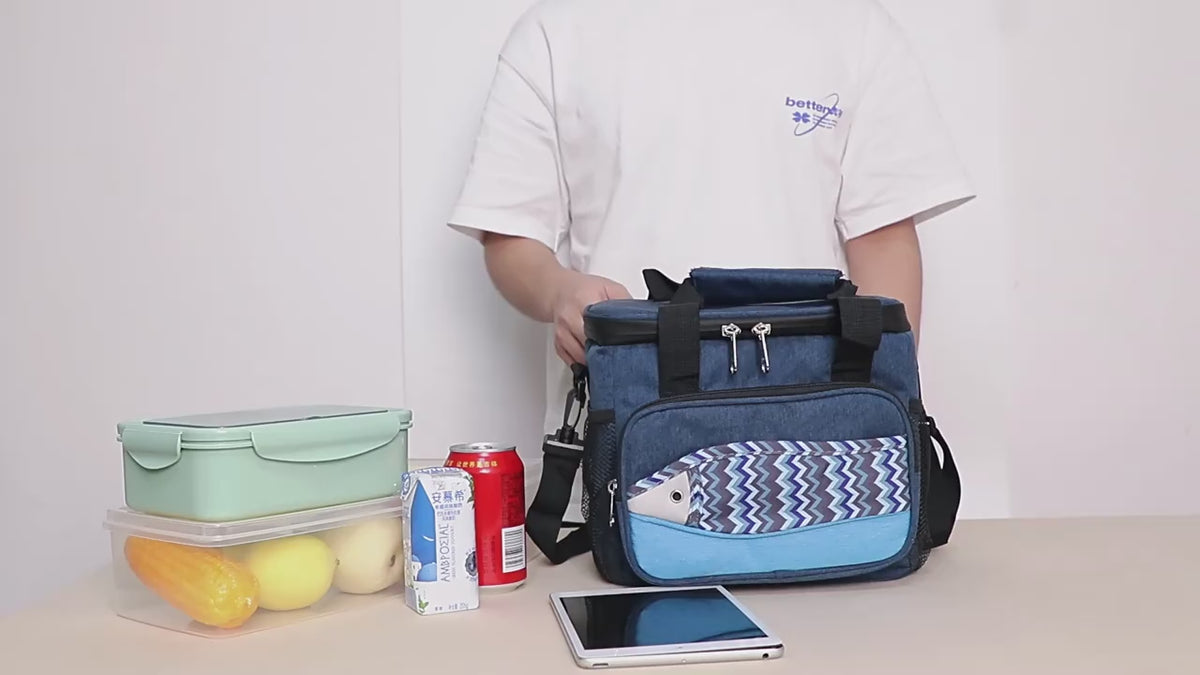One-day tour thermal insulation bag, fish pattern 15-18L lunch box ice pack.