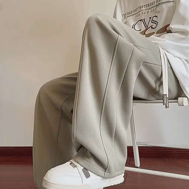 Loose straight soft waxy pants versatile leisure sports